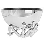 SALAD BOWL - man base & silver bowl