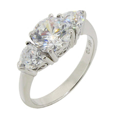 1124-AG Ring 2ct brilliant w 0.5ct trillion