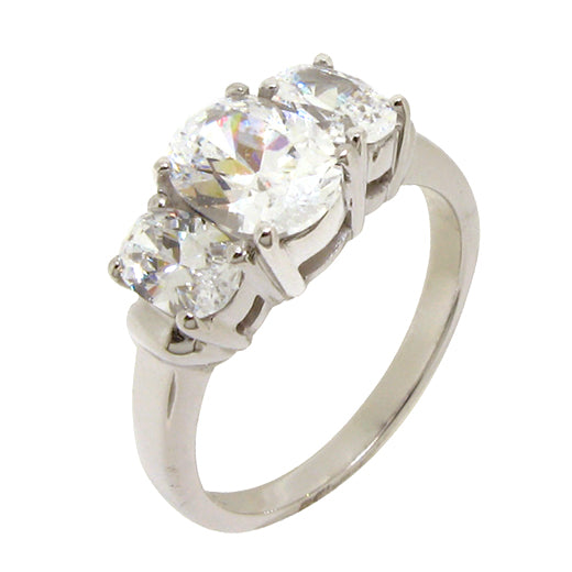 1125-AG Ring 2ct oval cut, with 1ct x2
