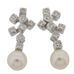 E0004-AG Earrings 6.5-7mm FW pearls