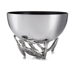 SALAD BOWL - man base & silver bowl