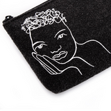 POUCH FELT - knowing - charcoal