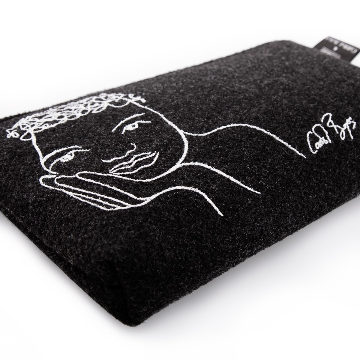 POUCH FELT - knowing - charcoal