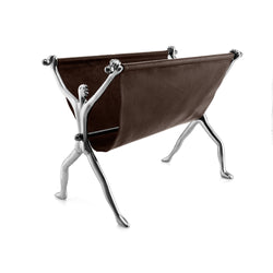 MAGAZINE HOLDER - man with BROWN leather *reduced price* - AED1,320.00