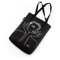 SHOP BAG FELT - radiant - charcoal